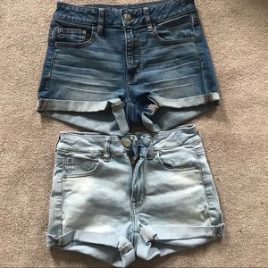 BUNDLE OF TWO AMERICAN EAGLE JEAN SHORTS